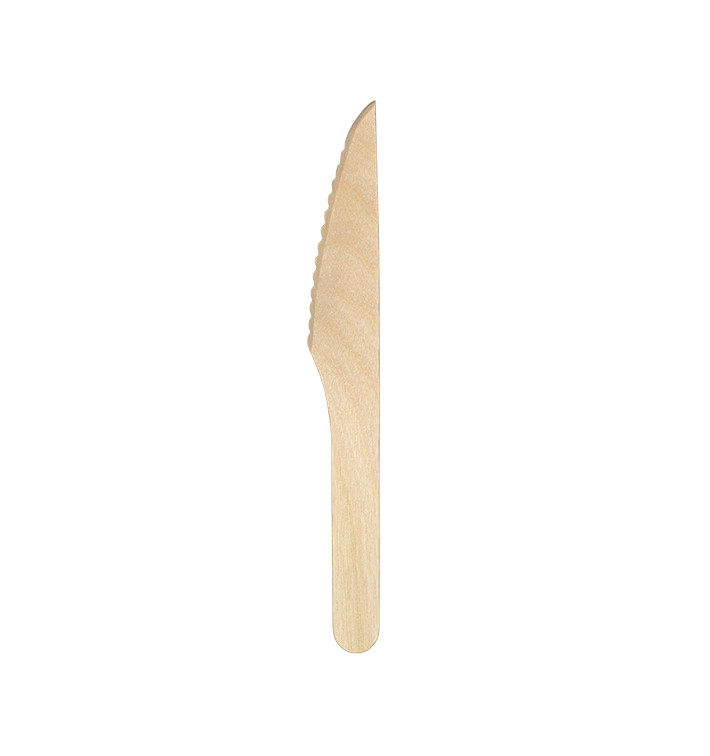 Couteau en Bois Jetable 16,5cm (1.000 Utés)