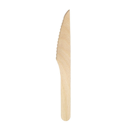 Couteau en Bois Jetable 16,5cm (1.000 Utés)