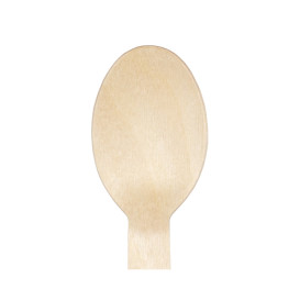 Cuillère en Bois Jetable Emballée 16cm (25 Utés)