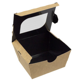 Papieren take-out Container "Premium" 11x10x5,5cm 400ml (10 stuks) 