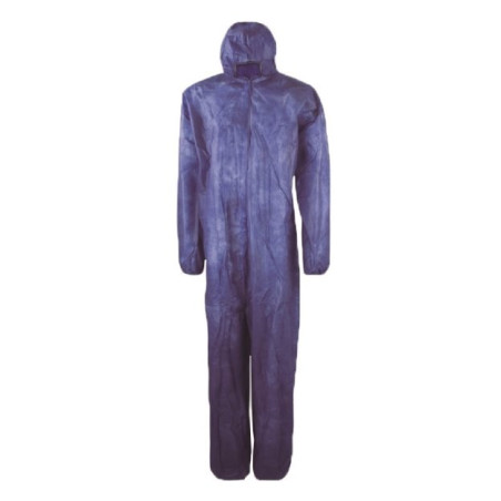 Combinaison TNT PP Capuche et Fermeture Eclair Taille L Bleu (1 Uté)