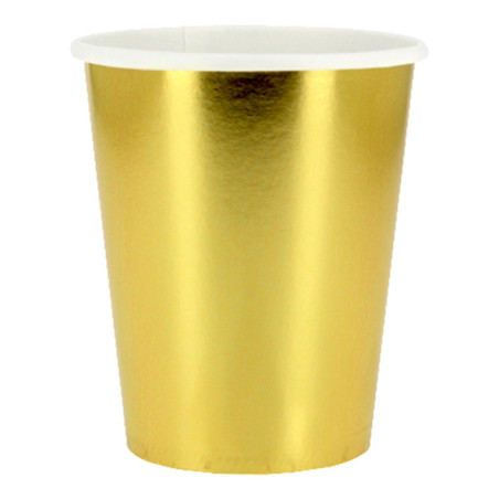 Papieren beker goud 9Oz/240ml "Party" (300 stuks)