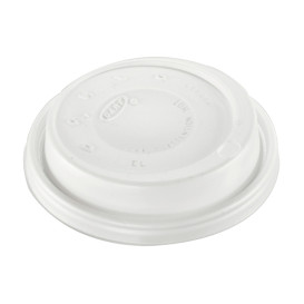 Plastic Deksel PS "Cappuccino" wit Ø8,6cm (100 stuks) 