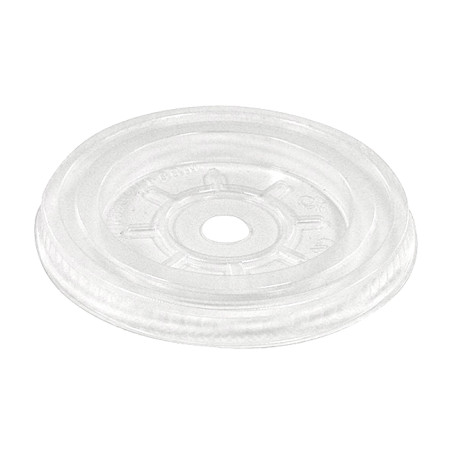 Couvercle Biodégradable en PLA avec Trou pour Gobelets Ø7,8cm (100 Utés)