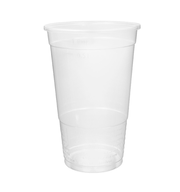 Plastic PP beker transparant 400ml Ø9,4cm (50 stuks) 