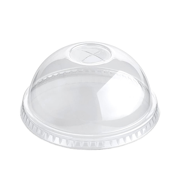 Courvercle Dôme Croix PET Transparent Ø9,4cm (100 Unités)