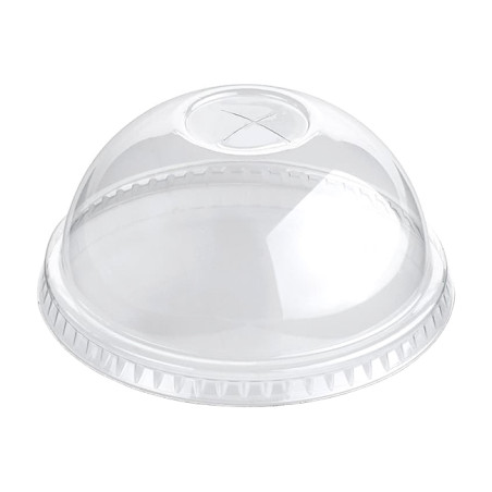 Courvercle Dôme Croix PET Transparent Ø9,4cm (100 Unités)