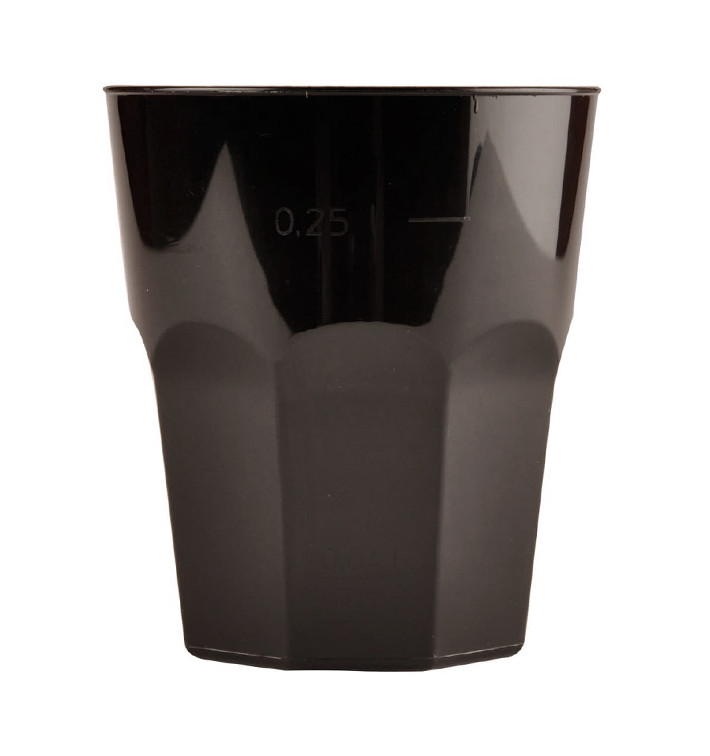 Verre Plastique à Cocktail Noir PP Ø84mm 270ml (420 Unités)