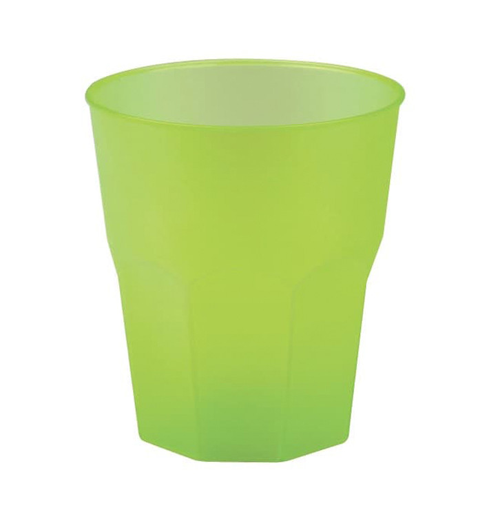 Verre Plastique "Frost" Vert citron PP 270ml (20 Unités)