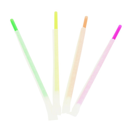 Pailles Emballées Fluorescentes  Ø6mm 20cm (1.000 Utés)