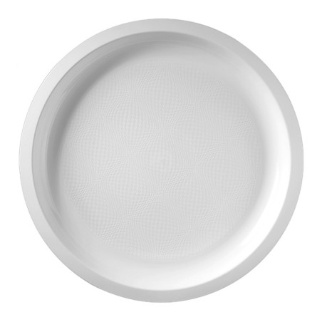 Assiette Dure Réutilisable Blanc PP Ø29cm (25 Utés)