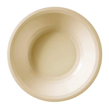 Assiette Plastique Réutilisable Creuse Crème PP Ø195mm (25 Utés)