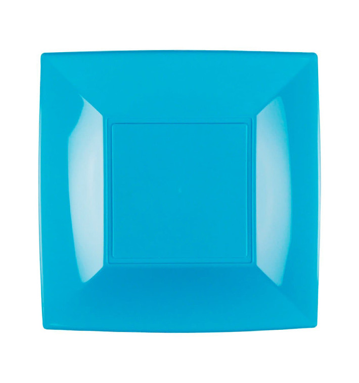 Assiette Plastique Réutilisable Plate Turquoise PP 180mm (25 Utés)