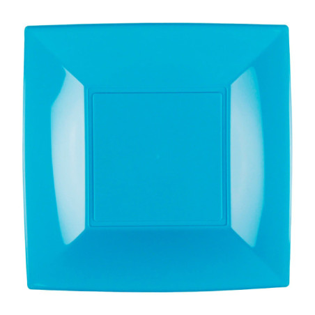 Assiette Dure Réutilisable Plate Turquoise PP 23cm (25 Utés)