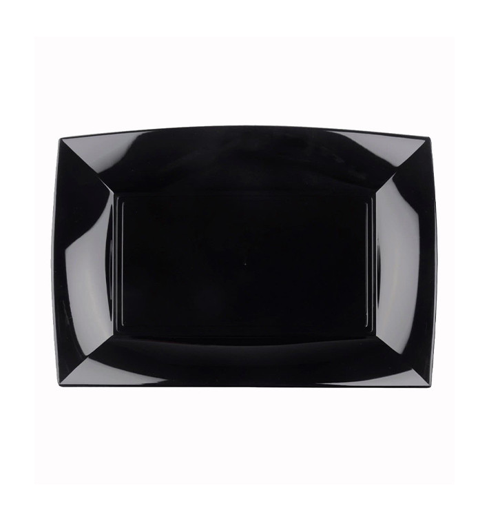 Plateau Plastique Noir Nice PP 280x190mm (12 Utés)