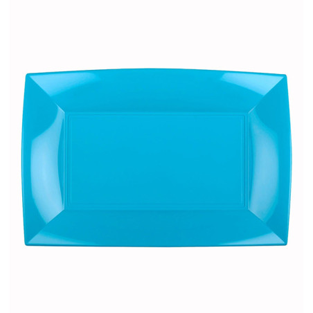 Plateau Plastique Turquoise Nice PP 280x190mm (12 Utés)