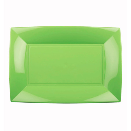 Plateau Plastique Vert citron Nice PP 280x190mm (240 Utés)