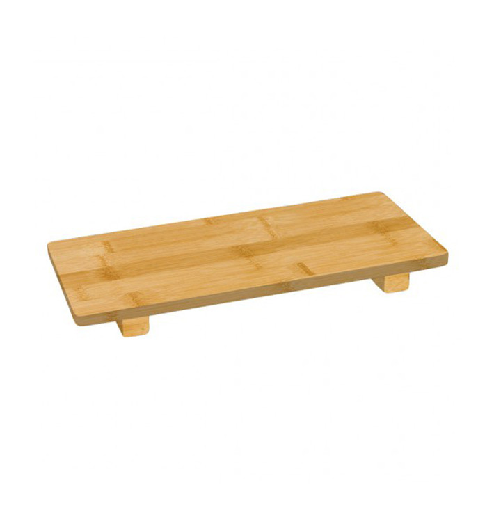 Base en Bambou Naturel pour Sushi 30x11x2,5cm (1 Uté)