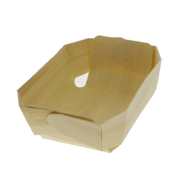 Houten steunplateau dienblad 18,0x10,5x5,0cm (50 stuks)