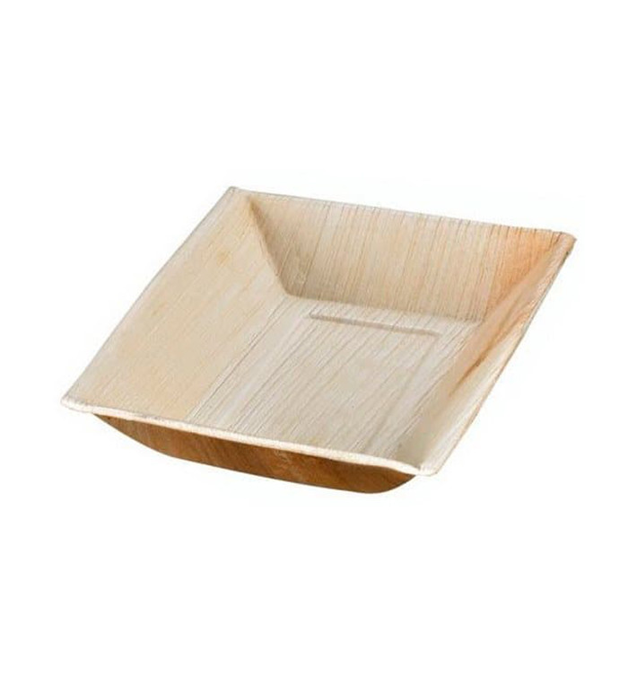 Plateau rectangulaire en Feuilles de Palmier 17,7x12x3cm (100  Unités)