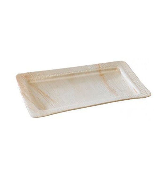 Plateau rectangulaire en Feuilles de Palmier 28x18x1,5cm (10 Unités)