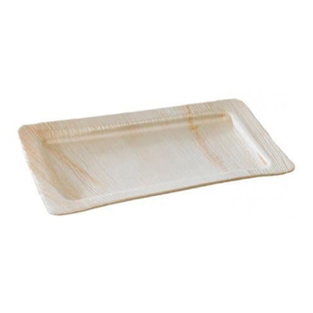 Plateau rectangulaire en Feuilles de Palmier 28x18x1,5cm (10 Unités)