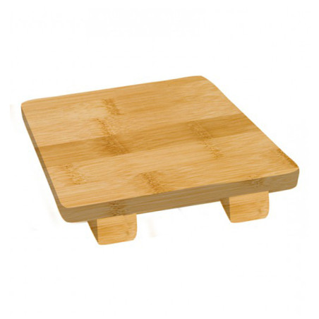 Base en Bambou Naturel pour Sushi 15x15x2,5cm (1 Uté)