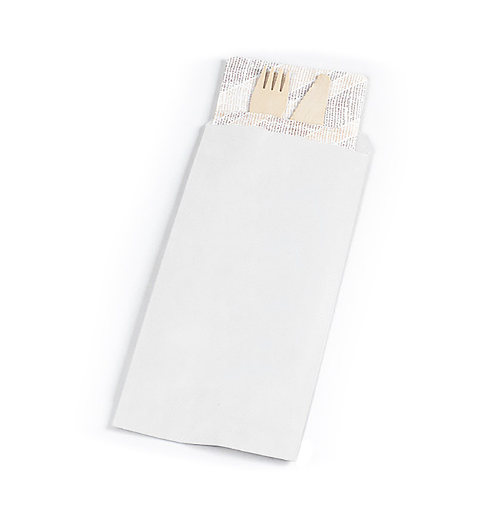 Enveloppe Porte-Couverts Blanc 9x24cm (1000 Utés)