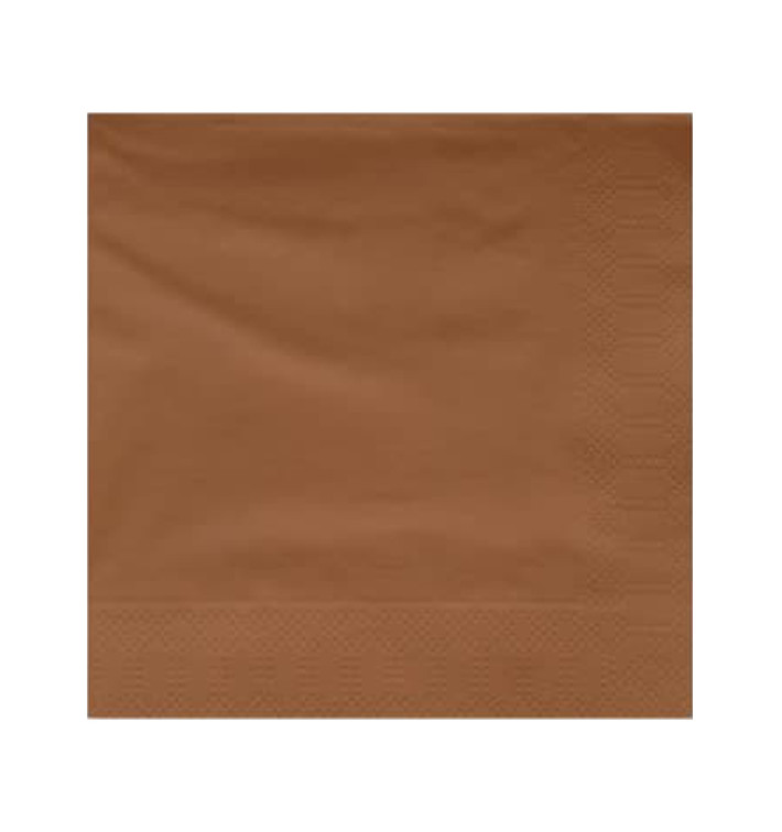 Serviette Papier à Cocktail 20x20cm Marron (6000 Utés)