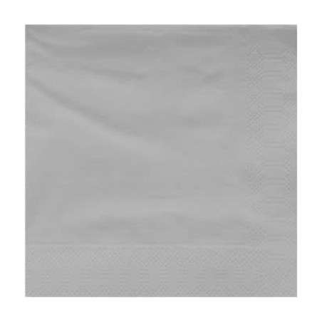 Serviette Papier à Cocktail 20x20cm Gris (6000 Utés)