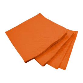 Papieren servet Micropunt oranje 20x20cm 2C (100 stuks) 