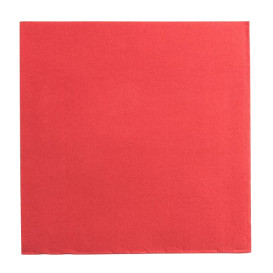 Serviette Papier Double Point 25x25cm Rouge (50 Utés)