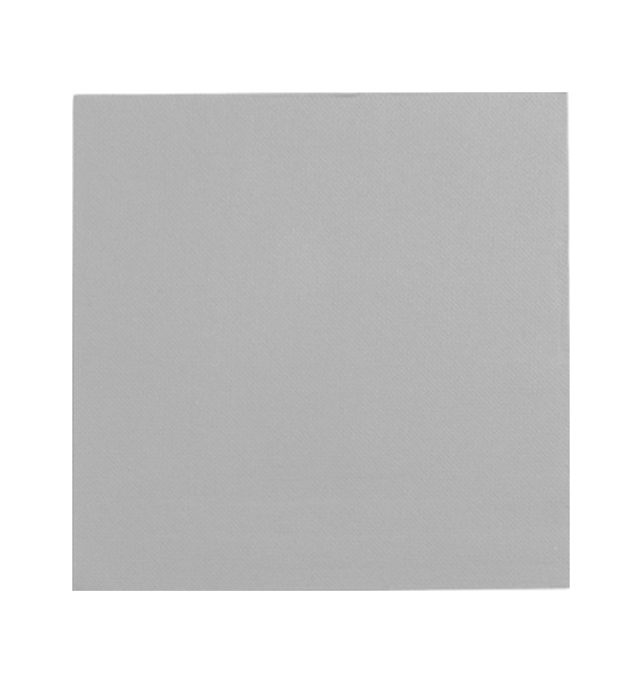 Serviette Papier Double Point 25x25cm Gris (50 Utés)