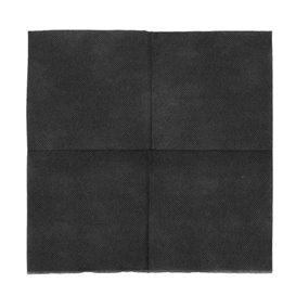 Serviette Papier Double Point 25x25cm Noir (1400 Utés)