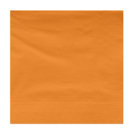 Serviette en Papier Ouate 30x30cm Orange (100 Utés)