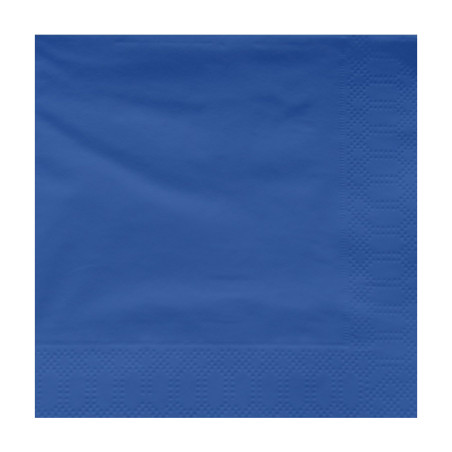 Papieren servet blauwe rand 2 laags 30x30cm (100 stuks) 