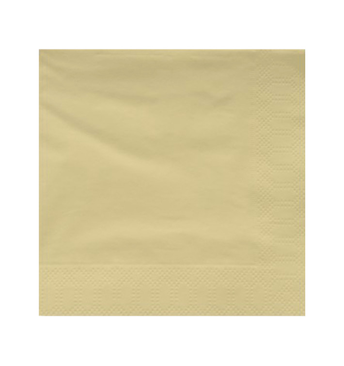 Serviette en Papier Ouate 30x30cm Crème (100 Utés)