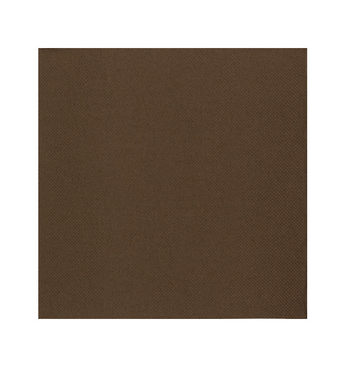 Serviette Papier Marron 2E Molletonnée 33x33cm (50 Utés)