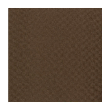 Serviette Papier Marron 2E Molletonnée 33x33cm (50 Utés)