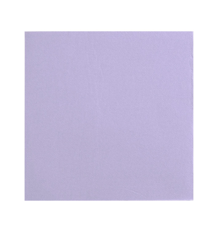 Serviette Papier Lilas 2E Molletonnée 33x33cm (50 Utés)