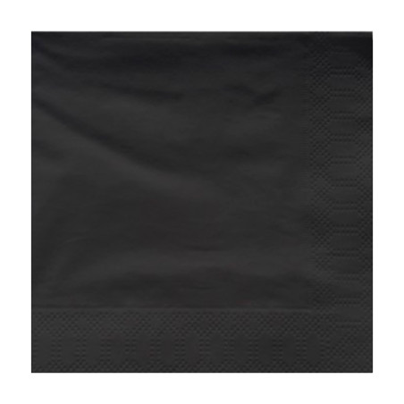 Serviette en Papier Ouate 40x40cm Noir (1200 Utés)