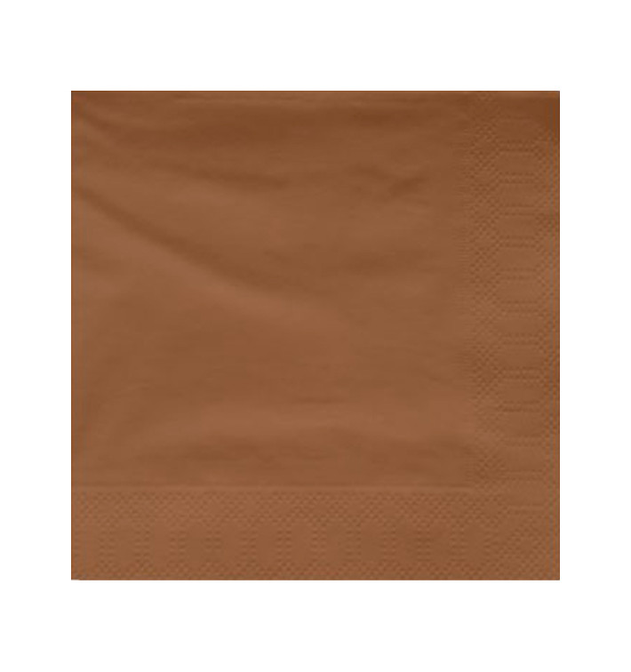 Serviette en Papier Ouate 40x40cm Marron (50 Utés)