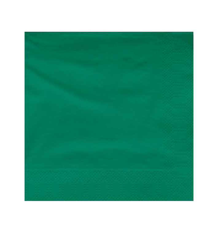 Papieren servet groene rand 40x40cm (50 stuks) 