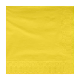 Serviette en Papier Ouate 40x40cm Jaune (1200 Utés)