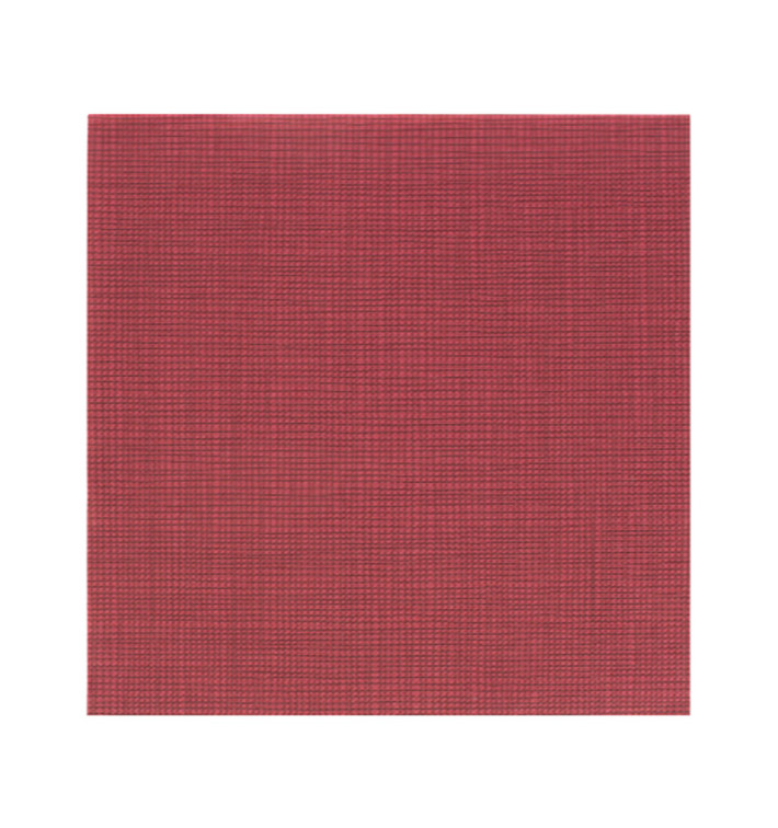 Serviette Papier Molletonnée 40x40cm "Entre Lignes" Bordeaux (50 Utés)