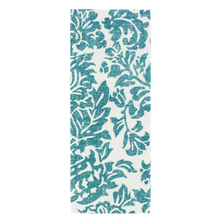 Serviette Kangourou Airlaid "Versailles" Turquoise 32x40cm 55g/m² (40 unités)