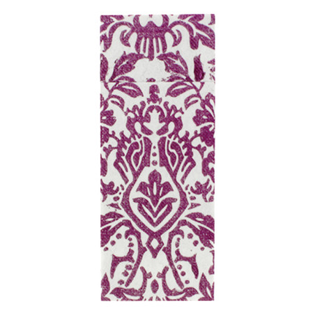 Serviette Kangourou Airlaid "Versailles" Violet 32x40cm 55g/m² (800 unités)