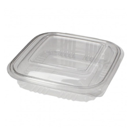 Plastic scharnierende Deli-Container PET Vierkant 250ml (900 stuks)