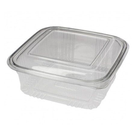 Plastic scharnierende Deli-Container PET Vierkant 750ml (600 stuks)