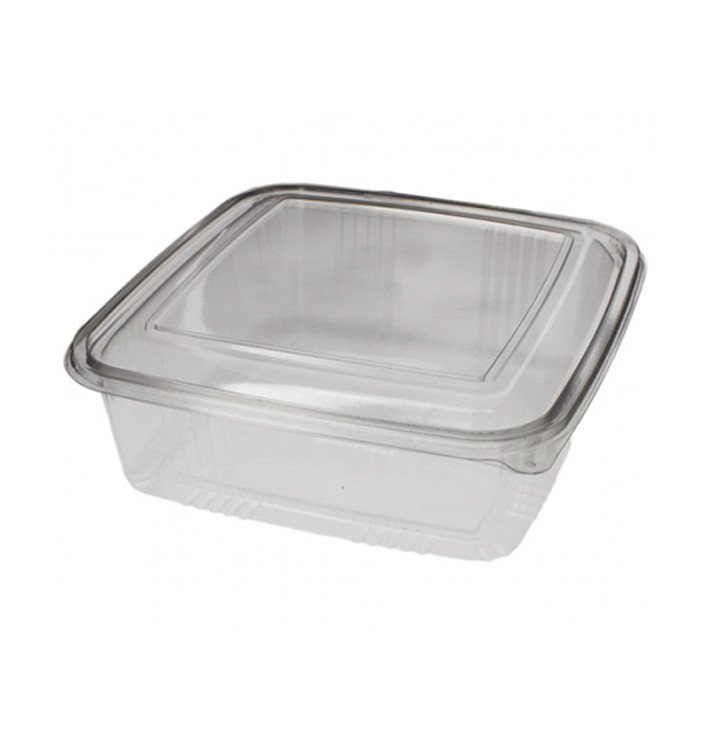 Coque Carrée avec charnière PET 1500ml (200 Utés)